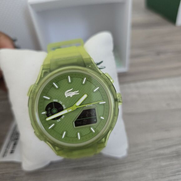 Lacoste LC33 Analog & Digital Green Silicone Strap Men Watch 45mm 2011432 main image 5